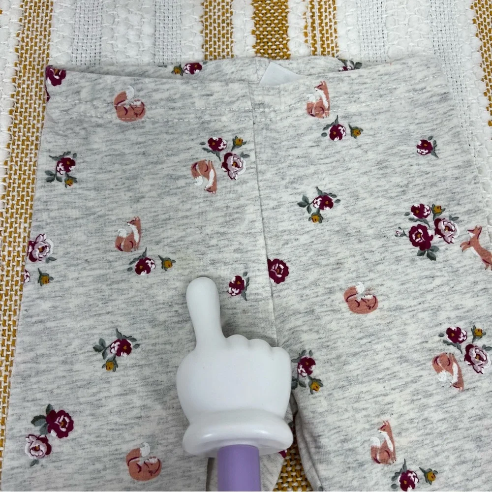 Toddler Girl Carter's 2-Piece Fox Tee & Floral Legging Set 9M‎